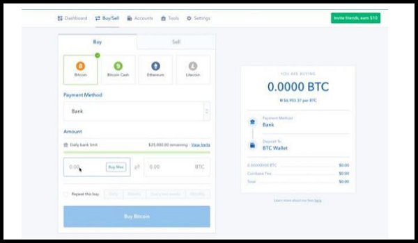 Buying Cryptocurrencies With Coinbase Account