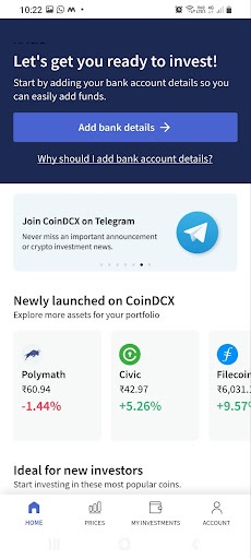 CoinDCX India registration complete