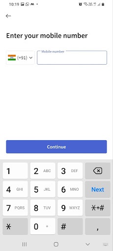 CoinDCX fill in your mobile number and an OTP