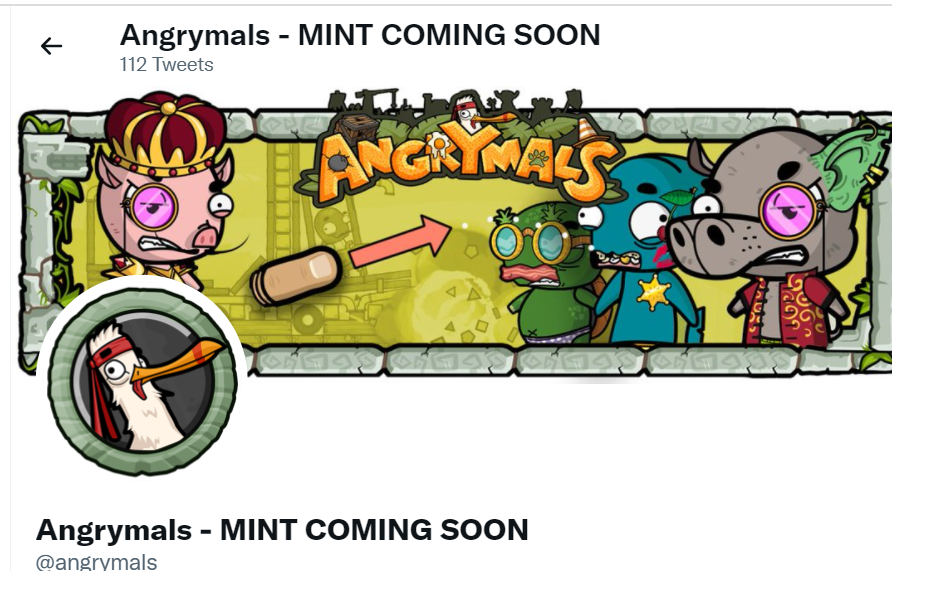 Angrymals NFT Upcoming SOL NFT Drop In-Game Banners And Assets