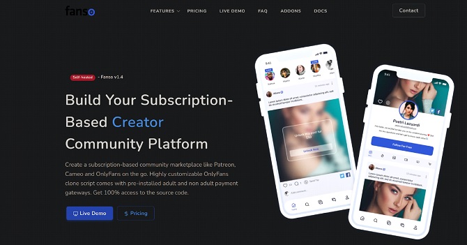Fanso - Create Your Own Onlyfans Alternative