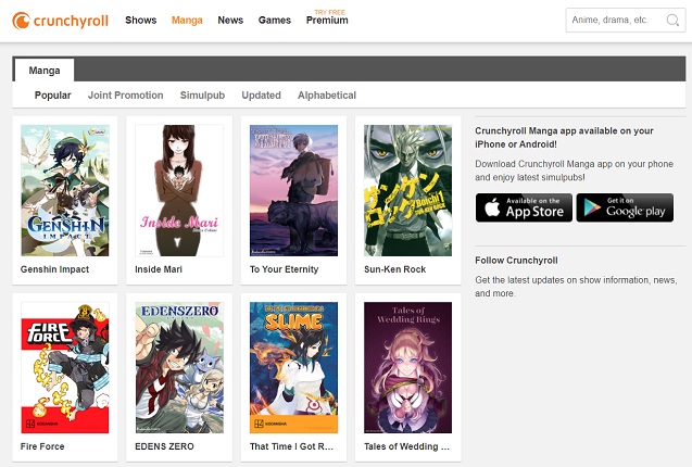 Best Manga App Crunchyroll Manga