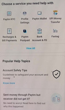Deleting your paytm account profile settings