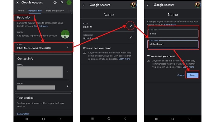 How To Change Your Name In Google Pay Android