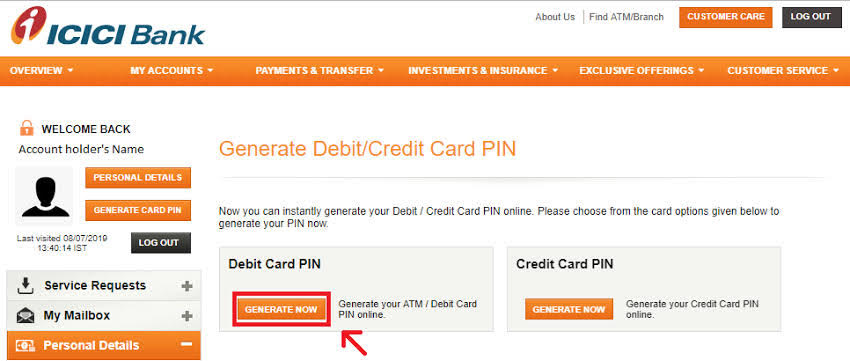 Generate Credit Card PIN ICICI Guide